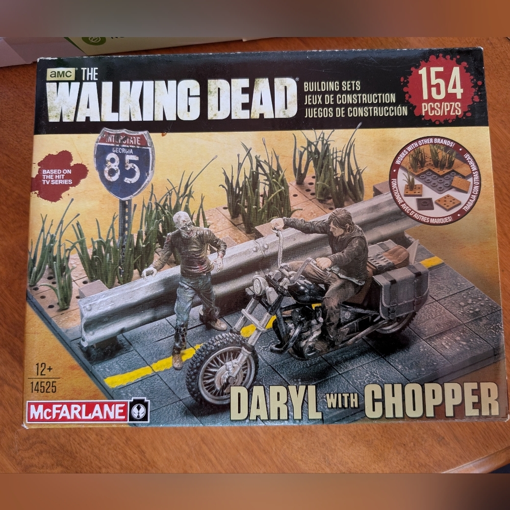 McFarlane Walking Dead Daryl with Chopper Building Set